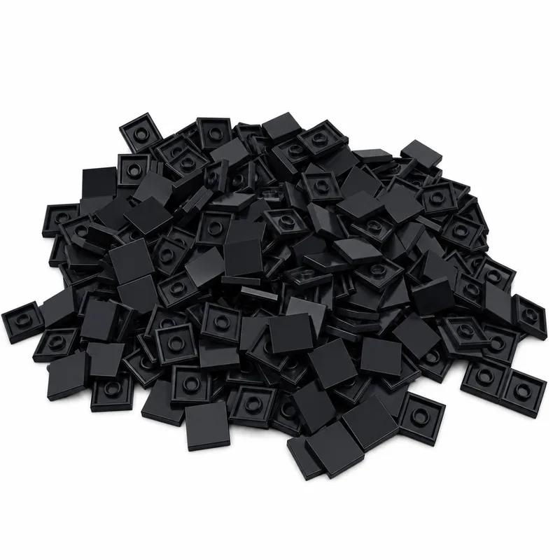 200 Bouwstenen 2x2 tile | Compatibel met Lego Classic | Keuze uit vele kleuren | SmallBricks by SmallBricks in Zwart – product photo