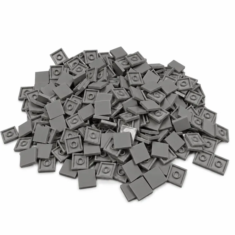 200 Bouwstenen 2x2 tile | Compatibel met Lego Classic | Keuze uit vele kleuren | SmallBricks by SmallBricks in Lichtgrijs – product photo