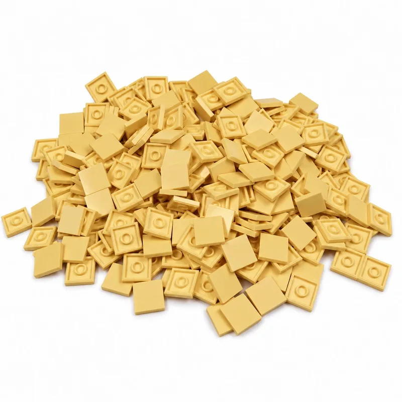 200 Bouwstenen 2x2 tile | Compatibel met Lego Classic | Keuze uit vele kleuren | SmallBricks by SmallBricks in Lichtgeel – product photo