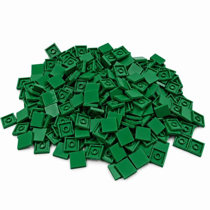 200 Bouwstenen 2x2 tile | Compatibel met Lego Classic | Keuze uit vele kleuren | SmallBricks de SmallBricks en Groen – photo du produit