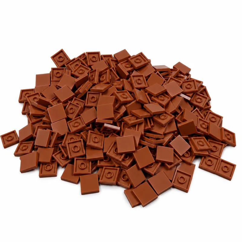 200 Bouwstenen 2x2 tile | Compatibel met Lego Classic | Keuze uit vele kleuren | SmallBricks von SmallBricks in Koffie – Produktfoto