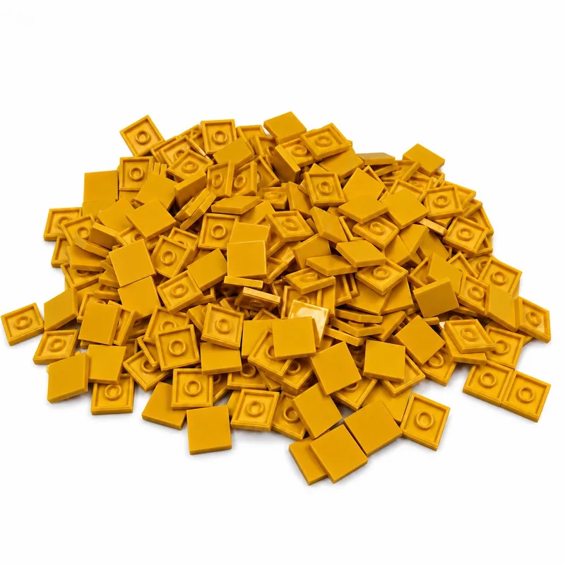 200 Bouwstenen 2x2 tile | Compatibel met Lego Classic | Keuze uit vele kleuren | SmallBricks de SmallBricks en Geel – photo du produit
