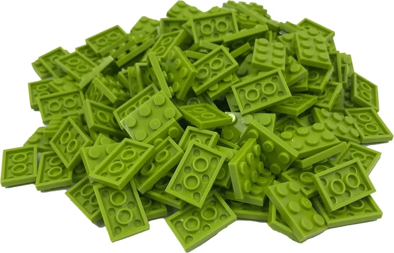 200 Bouwstenen 2x3 plate | Compatibel met Lego Classic | Keuze uit vele kleuren | SmallBricks de SmallBricks en Lime – photo du produit