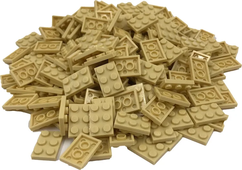 200 Bouwstenen 2x3 plate | Compatibel met Lego Classic | Keuze uit vele kleuren | SmallBricks de SmallBricks en Tan – photo du produit