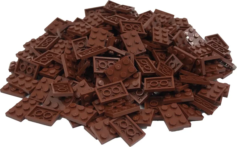 200 Bouwstenen 2x3 plate | Compatibel met Lego Classic | Keuze uit vele kleuren | SmallBricks de SmallBricks en Bruin – photo du produit