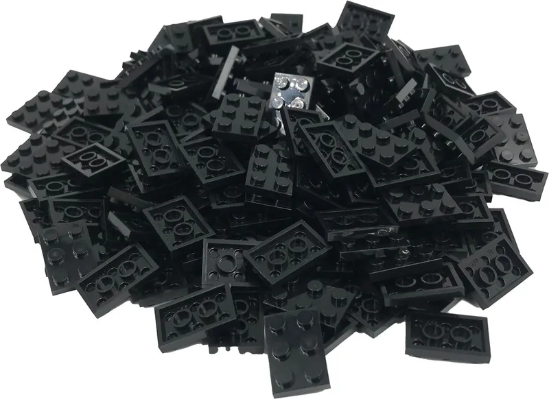200 Bouwstenen 2x3 plate | Compatibel met Lego Classic | Keuze uit vele kleuren | SmallBricks de SmallBricks en Zwart – photo du produit