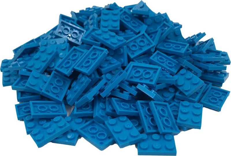 200 Bouwstenen 2x3 plate | Compatibel met Lego Classic | Keuze uit vele kleuren | SmallBricks de SmallBricks en Hemelsblauw – photo du produit