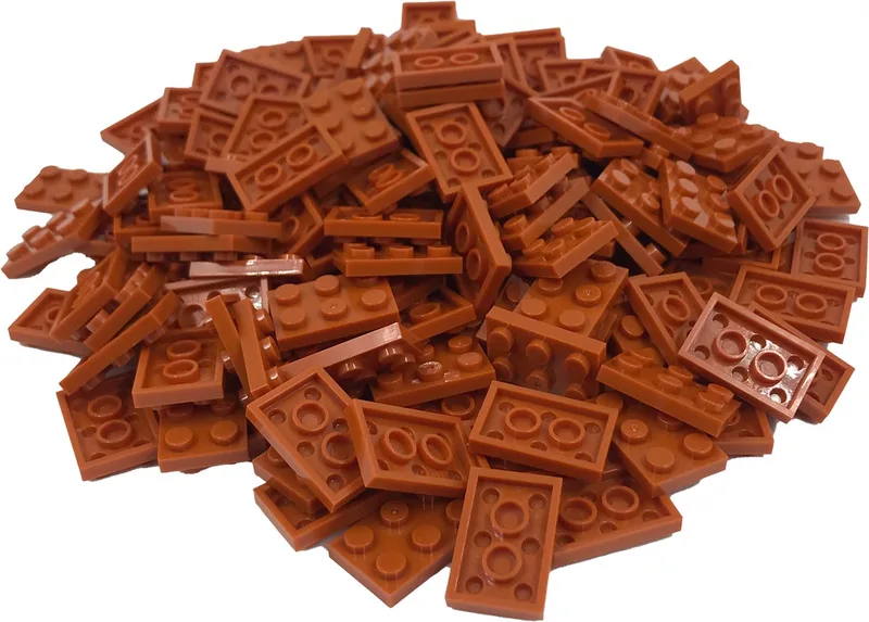 200 Bouwstenen 2x3 plate | Compatibel met Lego Classic | Keuze uit vele kleuren | SmallBricks by SmallBricks in Koffie – product photo
