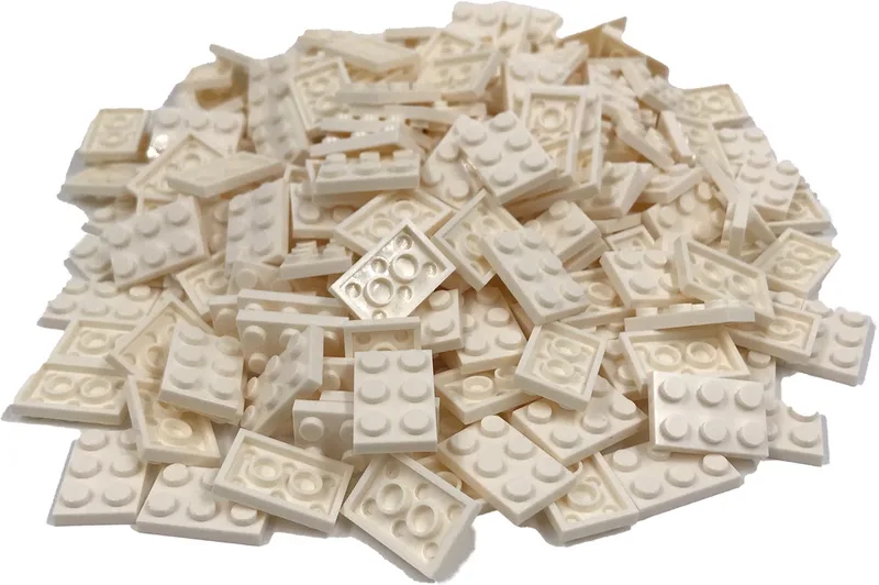 200 Bouwstenen 2x3 plate | Compatibel met Lego Classic | Keuze uit vele kleuren | SmallBricks by SmallBricks in Wit – product photo