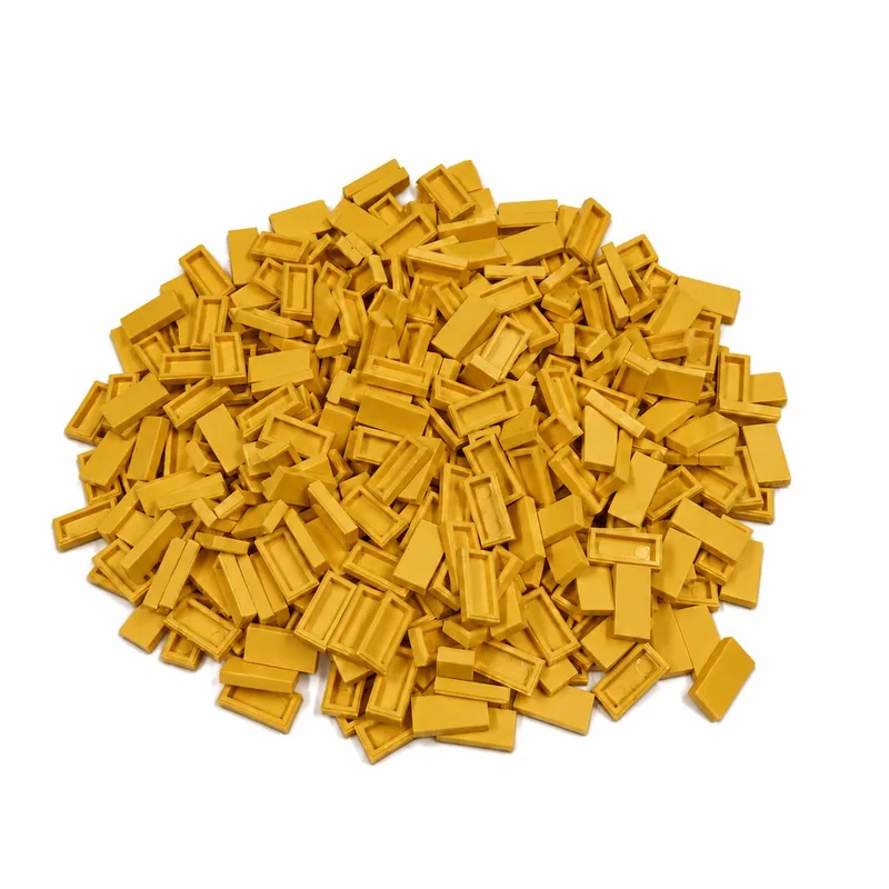 300 Bouwstenen 1x2 tile | Compatibel met Lego Classic | Keuze uit vele kleuren | SmallBricks de SmallBricks en Geel – photo du produit