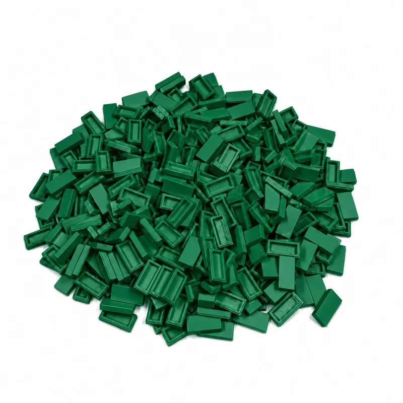 300 Bouwstenen 1x2 tile | Compatibel met Lego Classic | Keuze uit vele kleuren | SmallBricks by SmallBricks in Groen – product photo