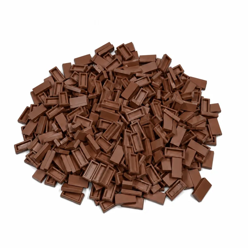 300 Bouwstenen 1x2 tile | Compatibel met Lego Classic | Keuze uit vele kleuren | SmallBricks by SmallBricks in Bruin – product photo