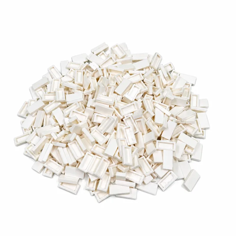 300 Bouwstenen 1x2 tile | Compatibel met Lego Classic | Keuze uit vele kleuren | SmallBricks by SmallBricks in Wit – product photo