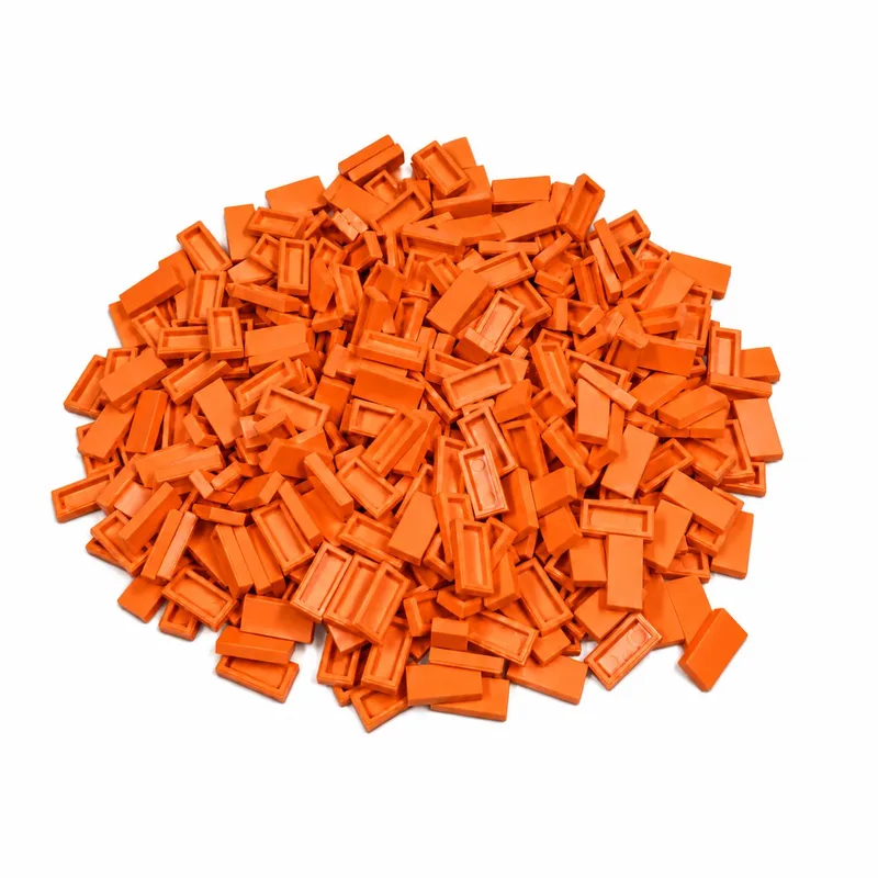 300 Bouwstenen 1x2 tile | Compatibel met Lego Classic | Keuze uit vele kleuren | SmallBricks de SmallBricks en Oranje – photo du produit