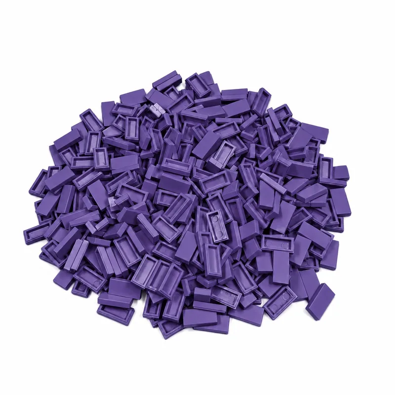 300 Bouwstenen 1x2 tile | Compatibel met Lego Classic | Keuze uit vele kleuren | SmallBricks by SmallBricks in Paars – product photo