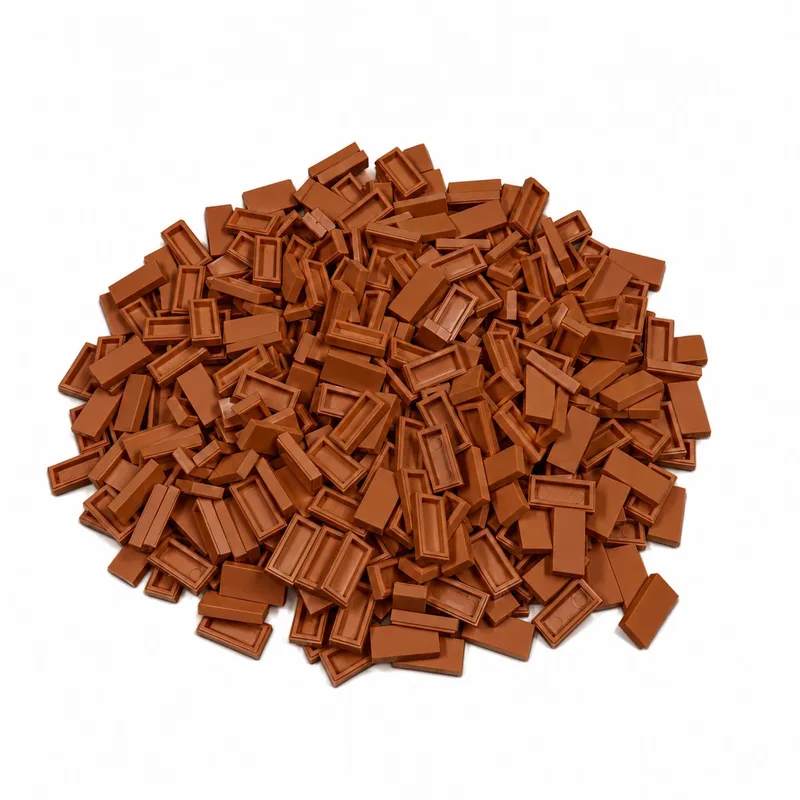 300 Bouwstenen 1x2 tile | Compatibel met Lego Classic | Keuze uit vele kleuren | SmallBricks by SmallBricks in Koffie – product photo