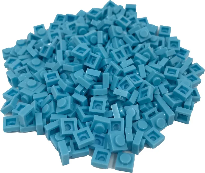 400 Bouwstenen 1x1 plate | Compatibel met Lego Classic | Keuze uit vele kleuren | SmallBricks by SmallBricks in Lichtblauw – product photo