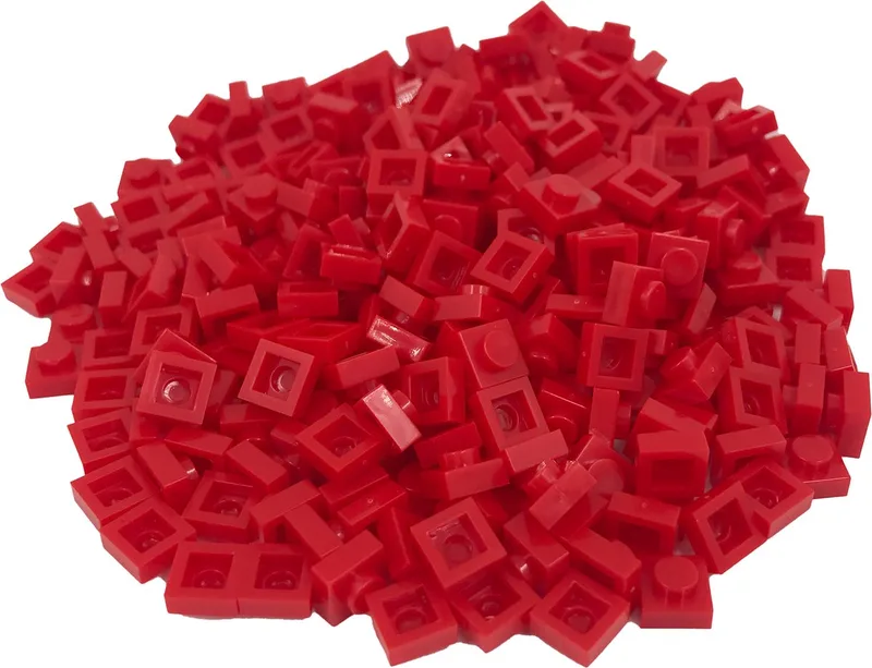 400 Bouwstenen 1x1 plate | Compatibel met Lego Classic | Keuze uit vele kleuren | SmallBricks de SmallBricks en Rood – photo du produit