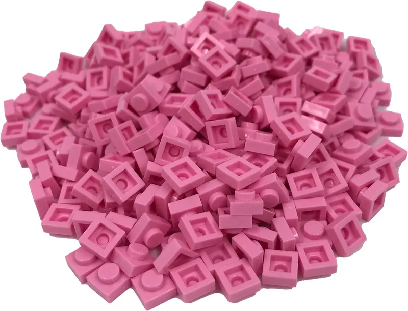 400 Bouwstenen 1x1 plate | Compatibel met Lego Classic | Keuze uit vele kleuren | SmallBricks de SmallBricks en Roze – photo du produit