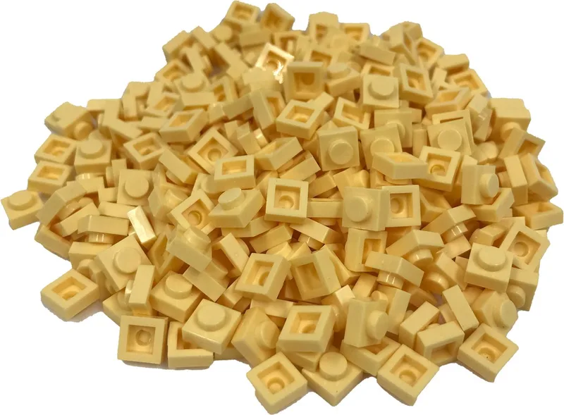 400 Bouwstenen 1x1 plate | Compatibel met Lego Classic | Keuze uit vele kleuren | SmallBricks by SmallBricks in Lichtgeel – product photo