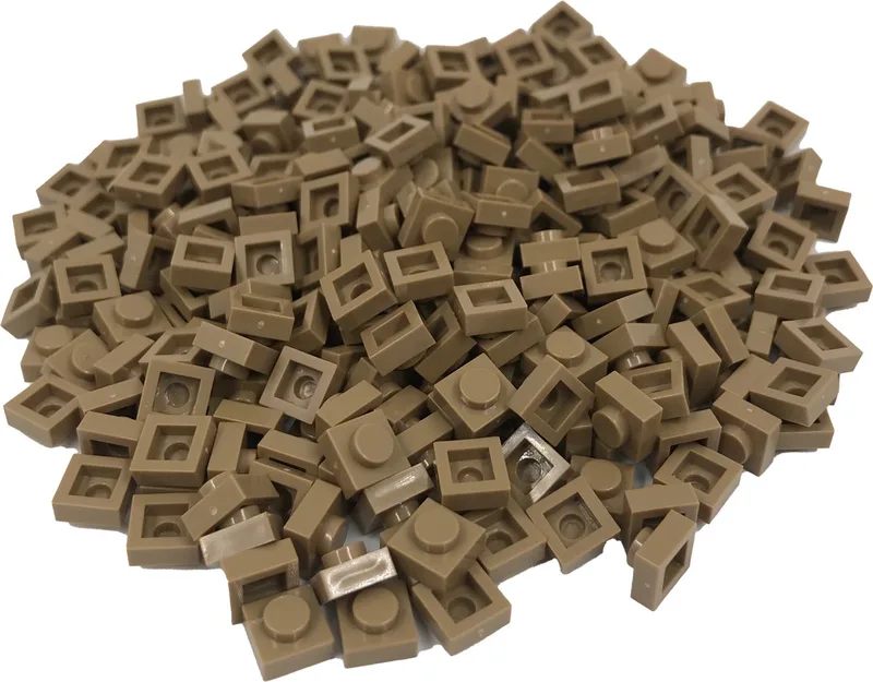 400 Bouwstenen 1x1 plate | Compatibel met Lego Classic | Keuze uit vele kleuren | SmallBricks von SmallBricks in Donkertan – Produktfoto