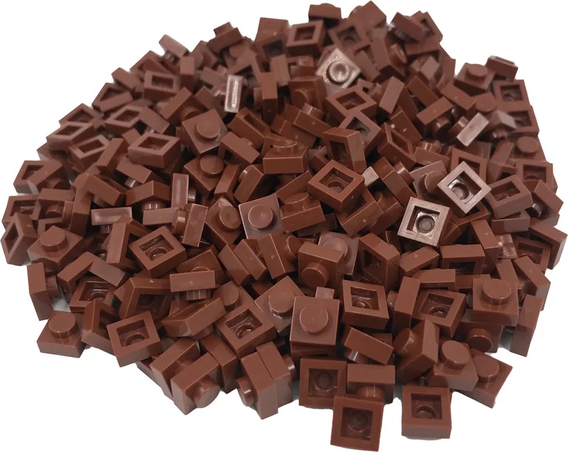 400 Bouwstenen 1x1 plate | Compatibel met Lego Classic | Keuze uit vele kleuren | SmallBricks by SmallBricks in Bruin – product photo