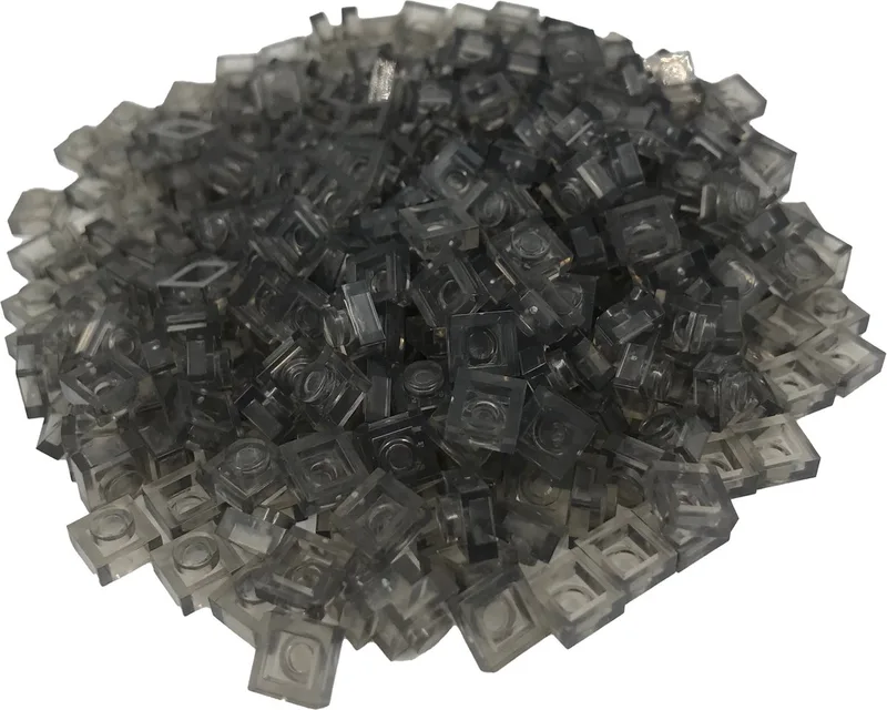 400 Bouwstenen 1x1 plate | Compatibel met Lego Classic | Keuze uit vele kleuren | SmallBricks von SmallBricks in Transparant Zwart – Produktfoto