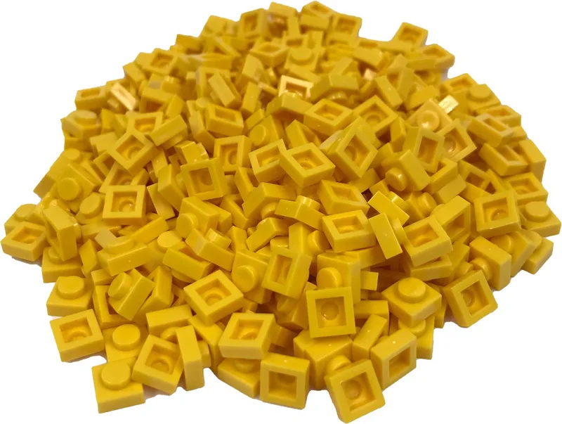 400 Bouwstenen 1x1 plate | Compatibel met Lego Classic | Keuze uit vele kleuren | SmallBricks by SmallBricks in Geel – product photo