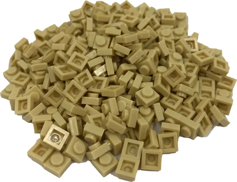 400 Bouwstenen 1x1 plate | Compatibel met Lego Classic | Keuze uit vele kleuren | SmallBricks by SmallBricks in Tan – product photo