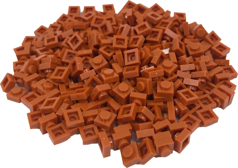 400 Bouwstenen 1x1 plate | Compatibel met Lego Classic | Keuze uit vele kleuren | SmallBricks von SmallBricks in Koffie – Produktfoto