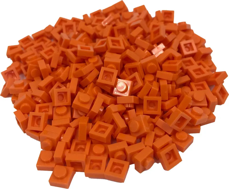 400 Bouwstenen 1x1 plate | Compatibel met Lego Classic | Keuze uit vele kleuren | SmallBricks de SmallBricks en Oranje – photo du produit