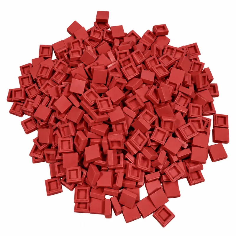 400 Bouwstenen 1x1 tile | Compatibel met Lego Classic | Keuze uit vele kleuren | SmallBricks de SmallBricks en Rood – photo du produit