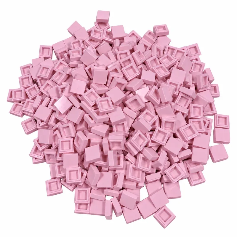 400 Bouwstenen 1x1 tile | Compatibel met Lego Classic | Keuze uit vele kleuren | SmallBricks van SmallBricks in Roze – productfoto