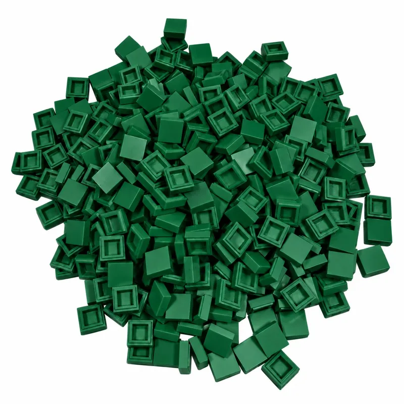 400 Bouwstenen 1x1 tile | Compatibel met Lego Classic | Keuze uit vele kleuren | SmallBricks by SmallBricks in Groen – product photo
