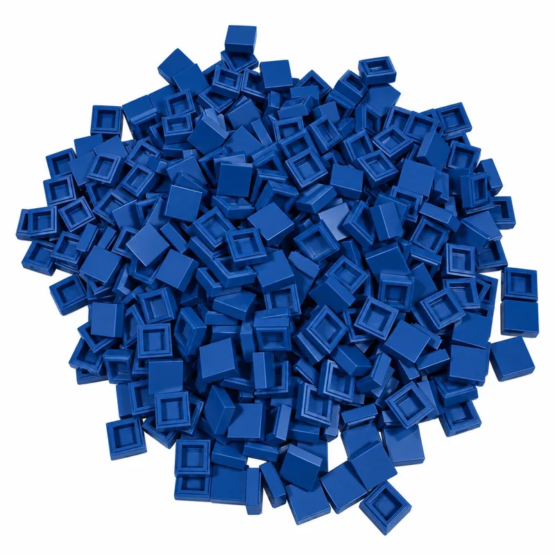 400 Bouwstenen 1x1 tile | Compatibel met Lego Classic | Keuze uit vele kleuren | SmallBricks van SmallBricks in Blauw – productfoto