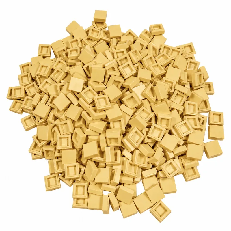 400 Bouwstenen 1x1 tile | Compatibel met Lego Classic | Keuze uit vele kleuren | SmallBricks van SmallBricks in Lichtgeel – productfoto