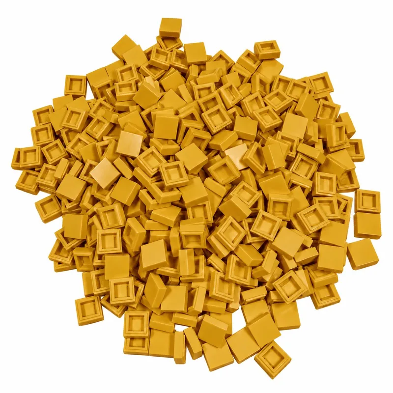400 Bouwstenen 1x1 tile | Compatibel met Lego Classic | Keuze uit vele kleuren | SmallBricks by SmallBricks in Geel – product photo