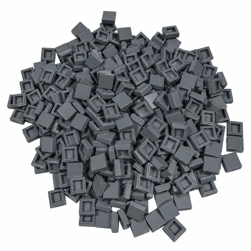 400 Bouwstenen 1x1 tile | Compatibel met Lego Classic | Keuze uit vele kleuren | SmallBricks by SmallBricks in Donkergrijs – product photo