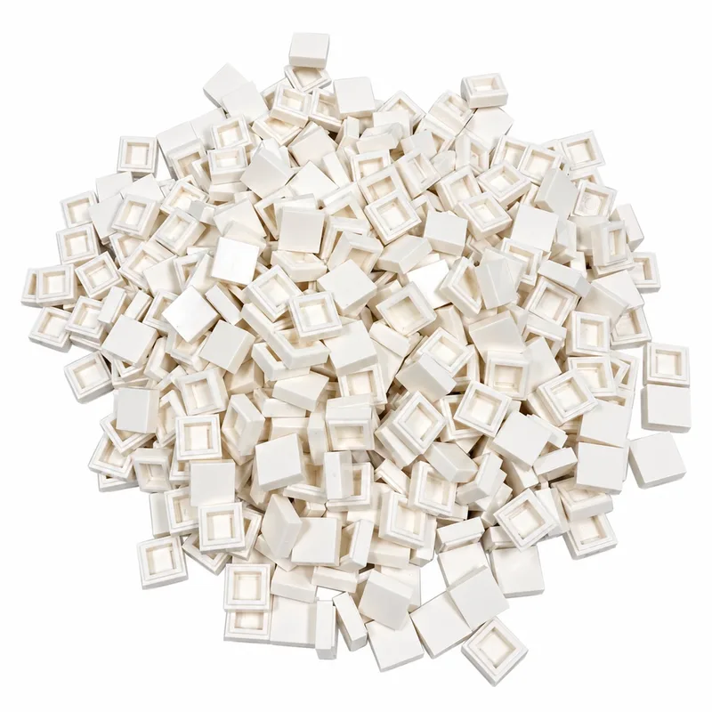 400 Bouwstenen 1x1 tile | Compatibel met Lego Classic | Keuze uit vele kleuren | SmallBricks by SmallBricks in Wit – product photo