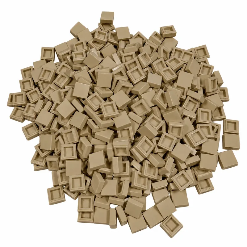 400 Bouwstenen 1x1 tile | Compatibel met Lego Classic | Keuze uit vele kleuren | SmallBricks de SmallBricks en Tan – photo du produit