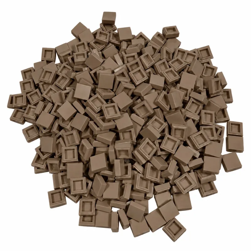 400 Bouwstenen 1x1 tile | Compatibel met Lego Classic | Keuze uit vele kleuren | SmallBricks von SmallBricks in Donkertan – Produktfoto