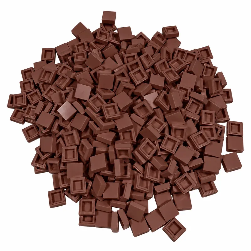 400 Bouwstenen 1x1 tile | Compatibel met Lego Classic | Keuze uit vele kleuren | SmallBricks de SmallBricks en Bruin – photo du produit