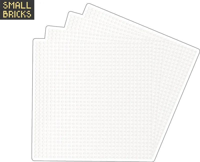 Set van 4 bouwplaten / grondplaten 32x32 noppen, 25cm x 25cm | Keuze uit 15 kleuren | Geschikt voor LEGO | SmallBricks von SmallBricks in Transparant – Produktfoto