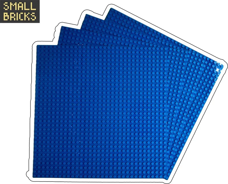Set van 4 bouwplaten / grondplaten 32x32 noppen, 25cm x 25cm | Keuze uit 15 kleuren | Geschikt voor LEGO | SmallBricks von SmallBricks in Blauw – Produktfoto