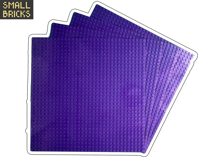 Set van 4 bouwplaten / grondplaten 32x32 noppen, 25cm x 25cm | Keuze uit 15 kleuren | Geschikt voor LEGO | SmallBricks von SmallBricks in Paars – Produktfoto