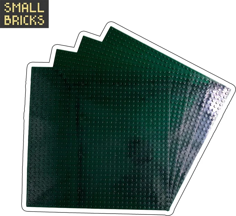 Set van 4 bouwplaten / grondplaten 32x32 noppen, 25cm x 25cm | Keuze uit 15 kleuren | Geschikt voor LEGO | SmallBricks von SmallBricks in Zwart – Produktfoto