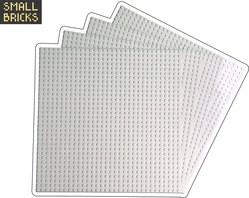Set van 4 bouwplaten / grondplaten 32x32 noppen, 25cm x 25cm | Keuze uit 15 kleuren | Geschikt voor LEGO | SmallBricks de SmallBricks en Wit – photo du produit