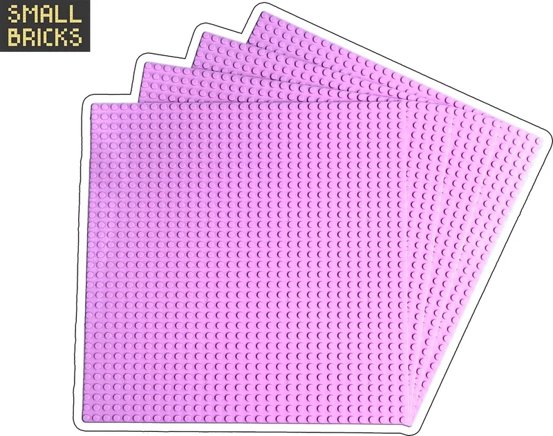 Set van 4 bouwplaten / grondplaten 32x32 noppen, 25cm x 25cm | Keuze uit 15 kleuren | Geschikt voor LEGO | SmallBricks von SmallBricks in Roze – Produktfoto