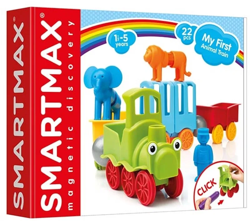My First Animal Train - Magnetische Trein en Dieren - 22-Delige Bouwset - Educatief Speelgoed voor Peuters - Vanaf 18 Maanden by SmartMax in Multicolour – product photo 1 of 2