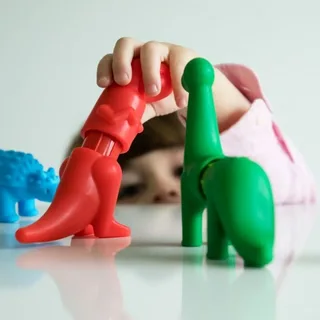 My First Dinosaurs - Magnetische Dinosauriërs - 14-Delige Bouwset met Zachte Elementen - Educatief Speelgoed voor Peuters - Vanaf 1 Jaar by SmartMax in Green – product photo 4 of 6